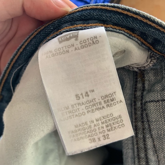 Men’s Levi’s 38x32 514 Slim Straight Blue Jeans - Picture 7 of 7